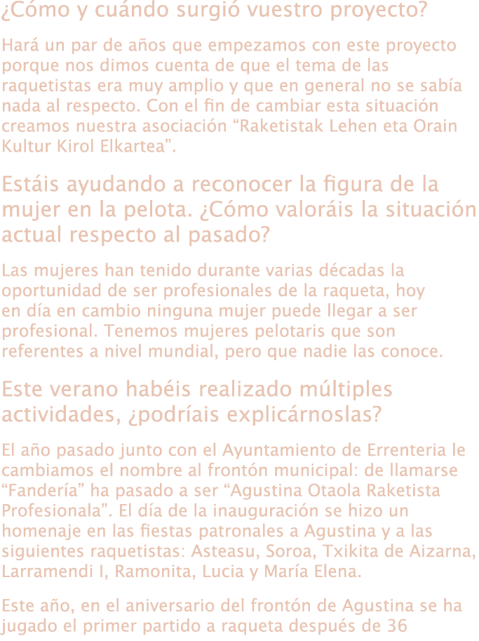 ¿Cómo y cuándo surgió vuestro proyecto? Hará un par de años que empezamos con este proyecto porque nos dimos cuenta d...